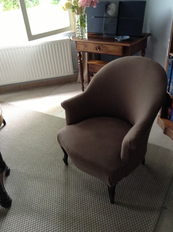 Fauteuil crapaud marron