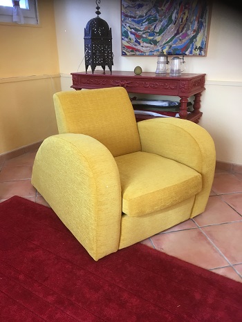 fauteuil année 70 tissu casal